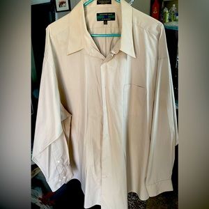 ALEXANDER JULIAN Casual Men’s Button down long sleeve shirt, Size 2X, Tan